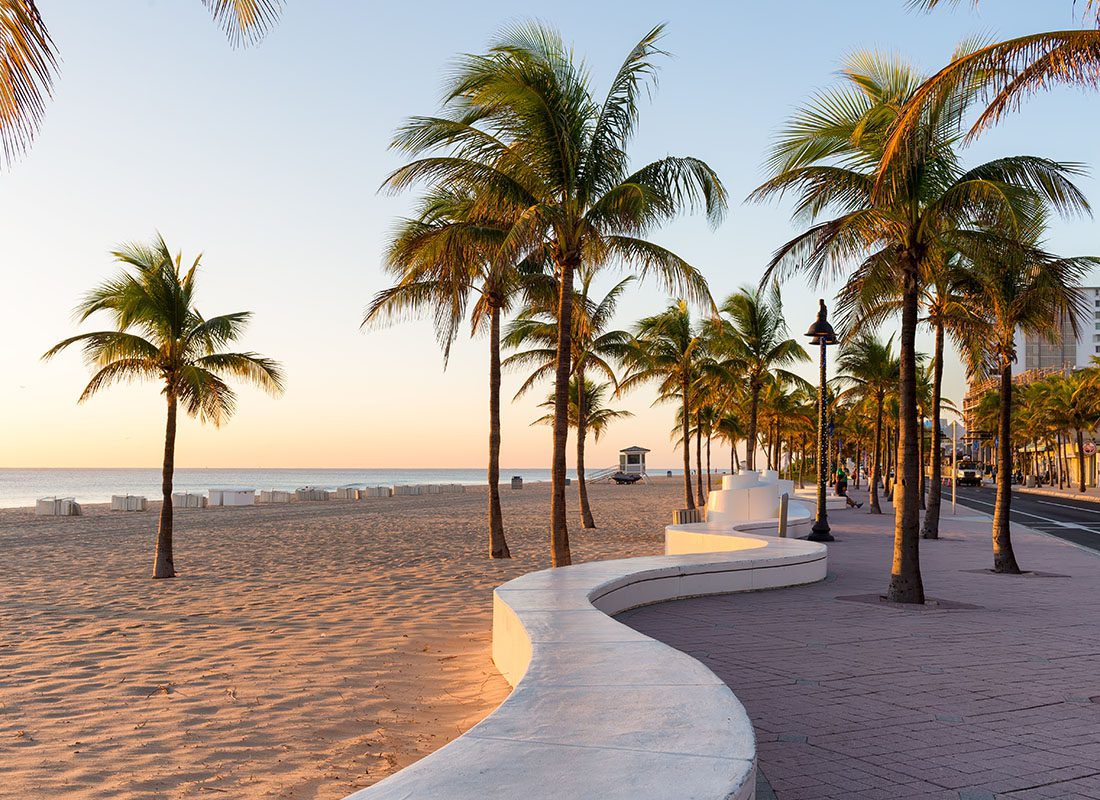 Fort Lauderdale, FL - Beautiful Sunrise at Fort Lauderdale Beach in Florida